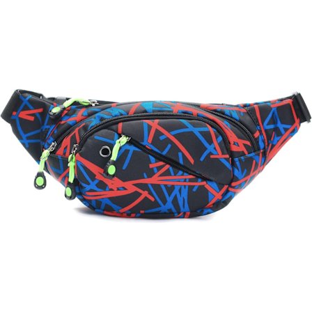 Bum Bag Vyötärö Fanny Pack - Muodikkaat Bumbag Miehille ja Naisille, 4 Taskua Säädettävä Vyölaukku Juoksuun, Vaellukseen, Koiran Ulkoilutukseen Ulkona