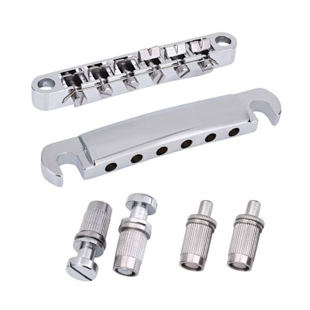 Alloy Bridge & Tailpiece Sæt Reservedel til LP Style 6-Strenget Elektrisk Guitar
