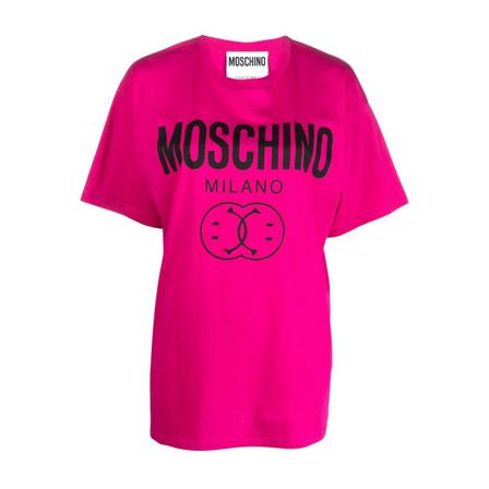 Moschino, T-shirt Różowy, Kobieta, Rozmiar: S