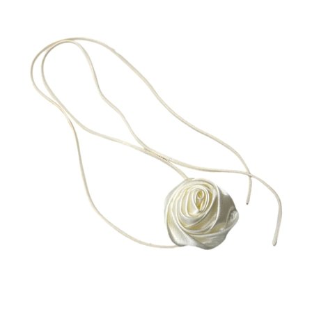 Rose Choker Halskæde Stilfuldt Smykke Halsbånd Til Fest Jubilæum Festival Hvid