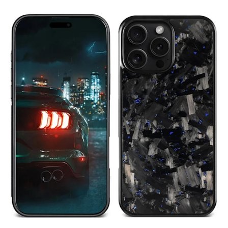 Mobilskal till iPhone 16 Pro MagSafe Aramid Fiber Large Texture - Blå