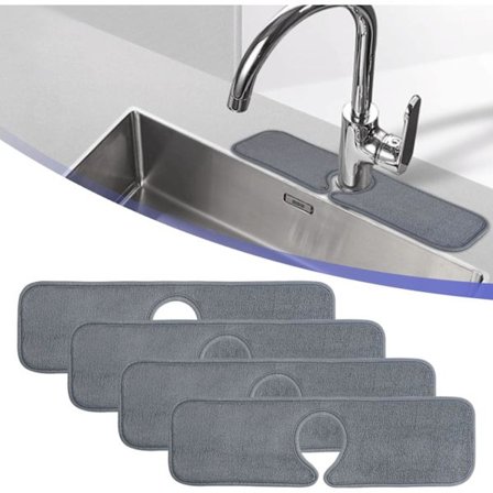 Kran stänkfångare, mikrofibertyg köksblandare absorberande matta, diskbänk stänkskydd, kran matta för diskbänk, vattenabsorberande matta för kök,