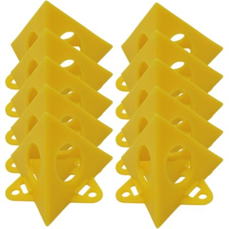 20 stk. malere malestativ, gule kegler lærred og skabslågeforhøjer,