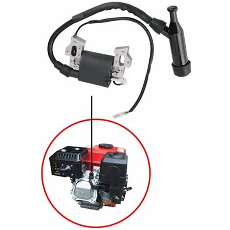 Tennspole for 168F-170F 2KW/3KW Bensingenerator, Kompatibel med Gressklipper Motor, Erstatning med Tennplugg