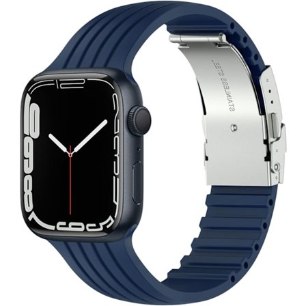 Ranneke sopii Apple Watch -hihnoille 42 mm 44 mm 45 mm 4 mm DIY-suunnittelu Pehmeä hengittävä urheiluranneke iWatch-sarjalle