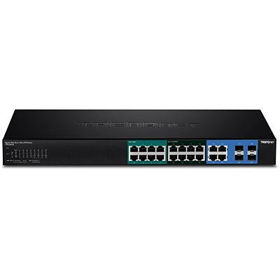TRENDnet TPE 204US - switch - 20 porter - smart - rackmonterbar