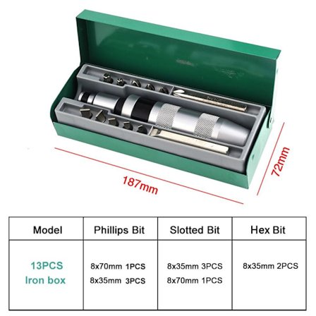 Slagskrutrekker Slagdriversett 13 STK 13 STK