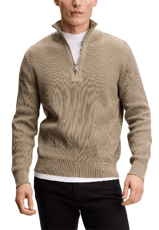 J.Lindeberg Alex Half Zip Knitted Sweater Tröjor Herr Grå XXL