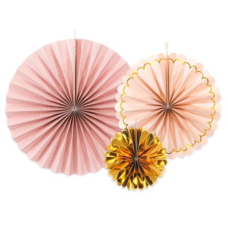 Riippuvat Koristeruusukkeet Vaaleanpunainen ja Metallic Kulta