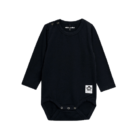 Mini Rodini Basic Ls Body Barnkläder stl. 86-152 Svart 80/86