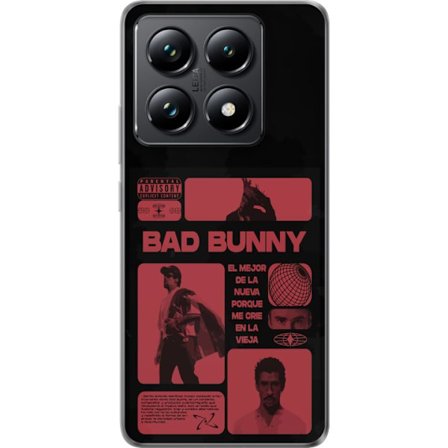 Kompatibelt Mobildeksel til Xiaomi 14T Bad Bunny NFL-inspirert skjoldlogo med amerikansk fotball og stjerner