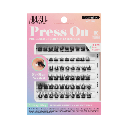 Ardell Press On Faux Mink Natural Multipack Presentaskar & set Unisex Svart 60 ST