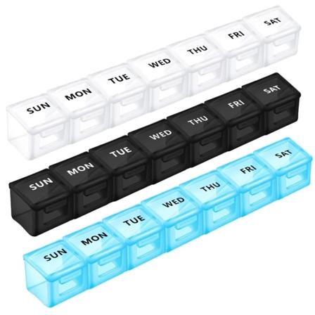 3-delt/sett 7-dagers pilleeske pilleeske medisineske pilleeske 1 uke 21 rom pilleeske