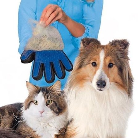 Borsthandske med silikon för hund / katt | Pet Grooming Glove