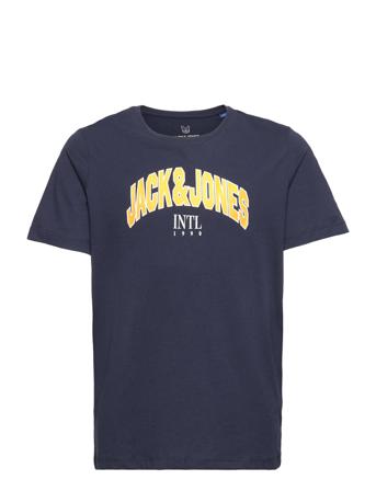 Jorcircle Tee Ss Crew Neck Fst Jnr T-shirt Navy Jack & J S