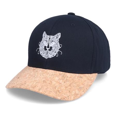 Iconic - Zwart adjustable Cap - Cat Mandala Black/Cork Adjustable @ Hatstore