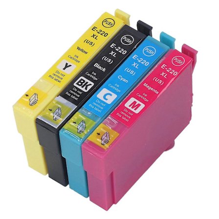 4 st Bläckpatroner Kompatibel Påfyllningsersättning 4 Färger BK C M Y för WorkForce WF 2630 2650 2660 2750 2760 Skrivare [DB]