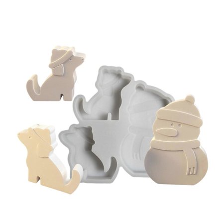 Jule Silikoneforme Hundeform Håndværksforme Silikone Kunsthåndværksforme Ornamentforme til Håndlavet Håndværk[D]