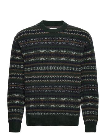 Anf Mens Sweaters Strikkegenser M. Rund Krage Grønn Abercrombie & Fitch