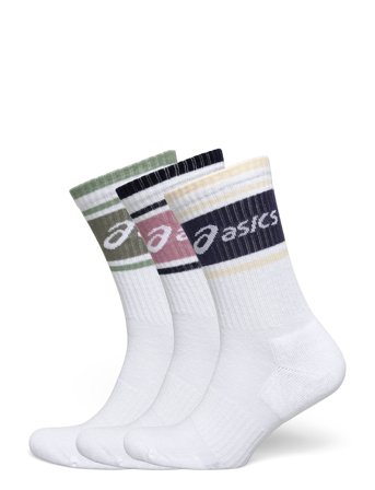 Asics 3 Pack Asics Logo Crew Sock - White - 43-46