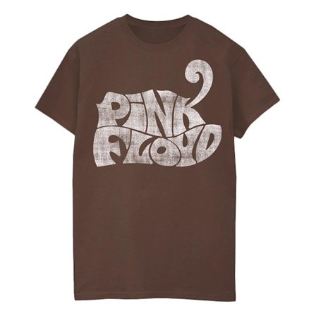 Pink Floyd Mens Logo 70s T-Shirt S Brun