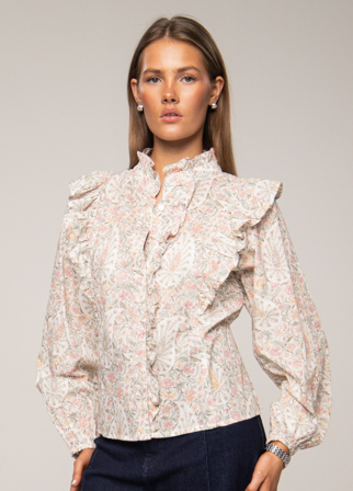 Maya Blouse Pink Garden Pink Garden / M