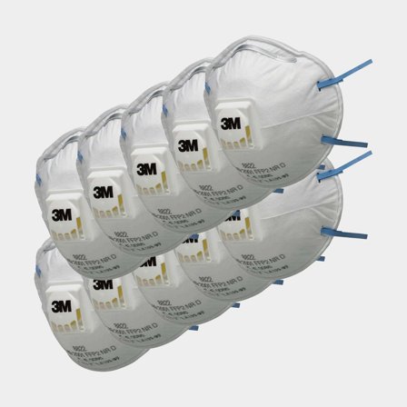 Staubschutzmaske / Atemschutzmaske mit Ventil 3M 8822, FFP 2, 10er-Pack - Boot
