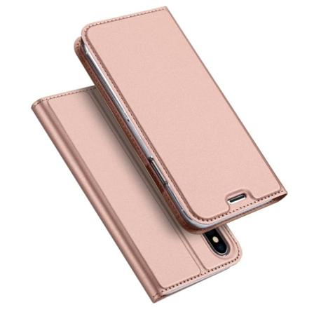 Iphone X/xs - Dux Ducis Slim Läder Fodral Roséguld Pink Apple Iphone X/xs