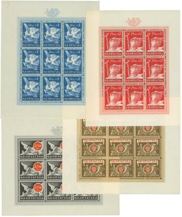Kroatien - MICHEL 150-53 - 4 postfriske miniark