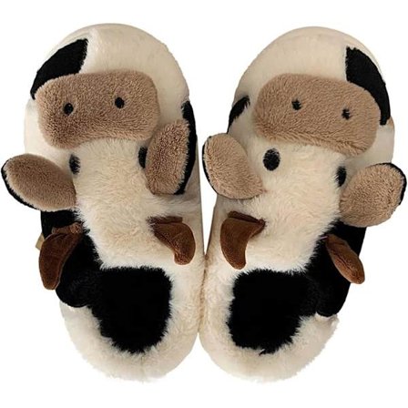 40/41 Fluffy Ku Slippers | Nyhet Tegneserie Ku Bomull Slippers Komfortable Ku Slides,Vinn