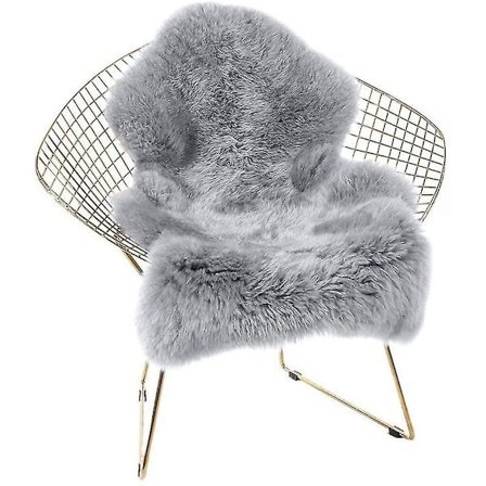 Faux lammskinn fårskinnsmatta Långhårig fuskpäls Faux fleecestol Cover Sits present