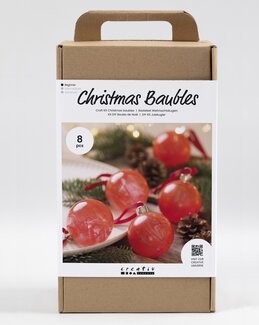 Pyssel Julgranskulor Marmorering 8-Pack