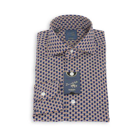 Barba Casual Shirts Blå, Herre Skjorter