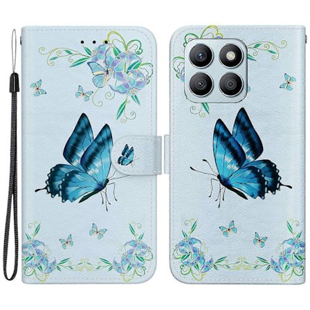 For Honor X8b 4G -puhelimen suojakuori, kuvioitu lompakkomallinen nahkakansi