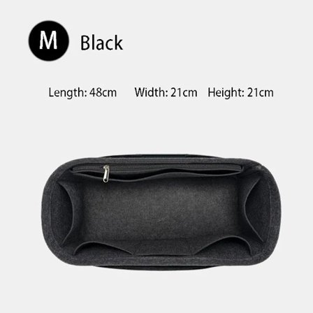 TINBERON Insatsorganisatör Stor Kapacitet Resväska Specialfoder Väska Filt Tyg Sida Drag Typ fodrad Väska Smink Kosmetikväska