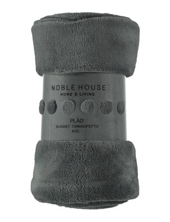 Blanket Irma Coral Fleece Grey Noble House
