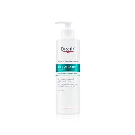 Eucerin Dermopure Detergente Tripla Azione 400ml - Gel detergente viso