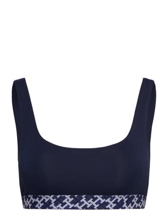 Unlined Bralette Swimwear Bikinis Bikini Tops Bandeau Bikinitops Marineblå Tommy Hilfiger*Betinget Tilbud