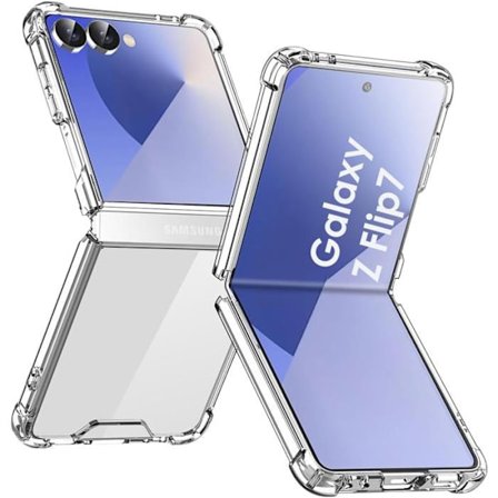 Coque til Samsung Galaxy Z FLIP 7 - Stødabsorberende Transparent Silikonebeskyttelse Phonillico