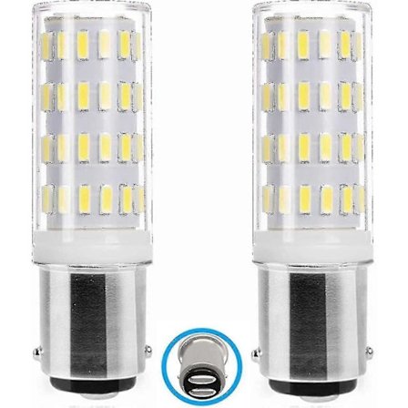 Ba15d 5w LED pære Ac/dc 12v-24v, Bajonet dobbelt kontakt pære, 50w svarende til Cool White 6000k, Kompatibel med 12v-24v Applian SZRH A-F