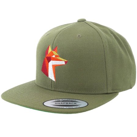 Origami - Vihreä snapback Lippis - Paper Fox Green Snapback @ Hatstore