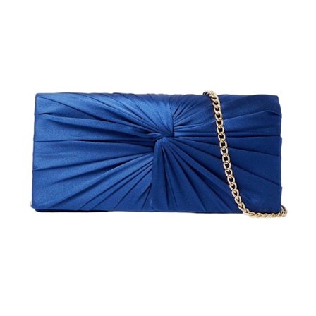Dorothy Perkins Beauty Satin Twisted Clutch Bag One Size Navy