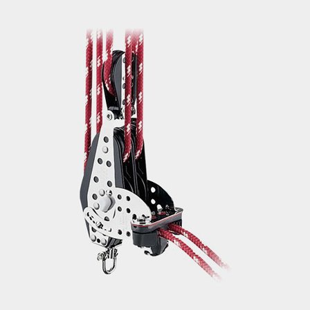 Harken 3.00" Double Fiddle Hexaratchet Block - Swivel, Becket, Cam Cleat, Cross Block (386)