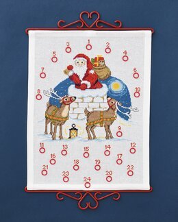 Stickpackung Kalender Weihnachtsmann im Schornstein