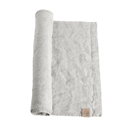 Lovely Linen Bordslöpare - Tvättat Lin Bordstextil Unisex Grå 47x150 cm