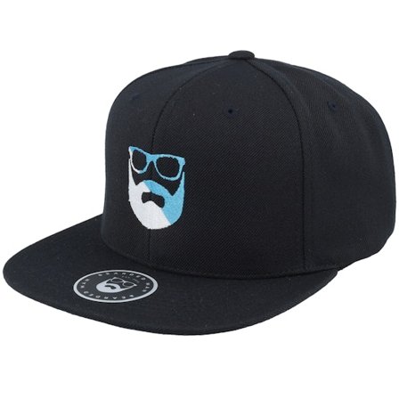 Bearded Man - Noir snapback Casquette - Beardheart Black Snapback @ Hatstore