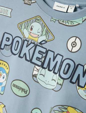 name it Nmmjazy Pokemon Nreg Sweat Unb Sky - Blue - 110