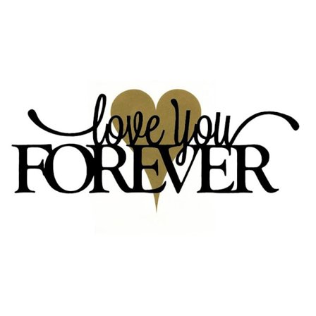Väggord/Väggdekor - love you FOREVER