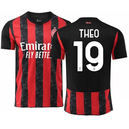 25-26 A.C. Milan Hemma NO.19 THEO Uniform Fotball T-skjorte S-2XL NO.19