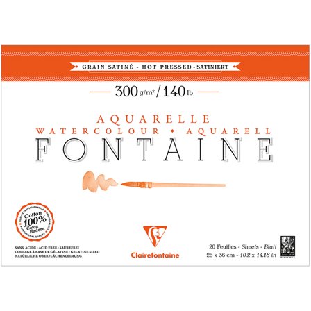 Clairefontaine Fontaine Aquarelblok HPx36 cm 300g